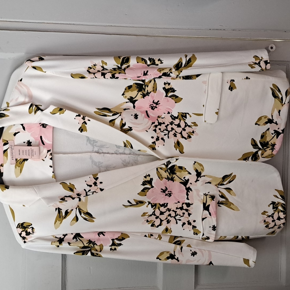 Philosophy Floral Print Knit Blazer Jacket in XXL